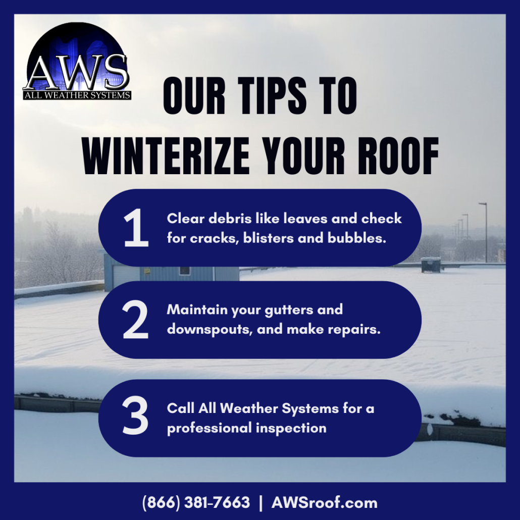 Roofing contractor inspecting flashing and seams on a Heath commercial roof